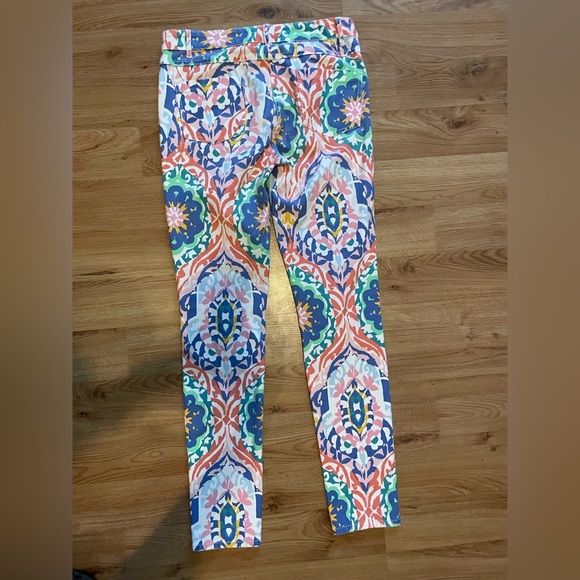 J. McLaughlin Red and Blue Trousers with floral Print Lexi - Picture 7 of 7